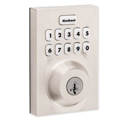 Kwikset Home Connect 620 Smart Lock, Z-Wave 700 Long Range, Contemporary with Deadbolt, Satin Nickel